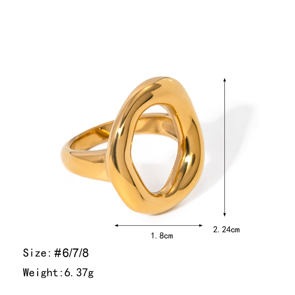Oval Hollow  Ring