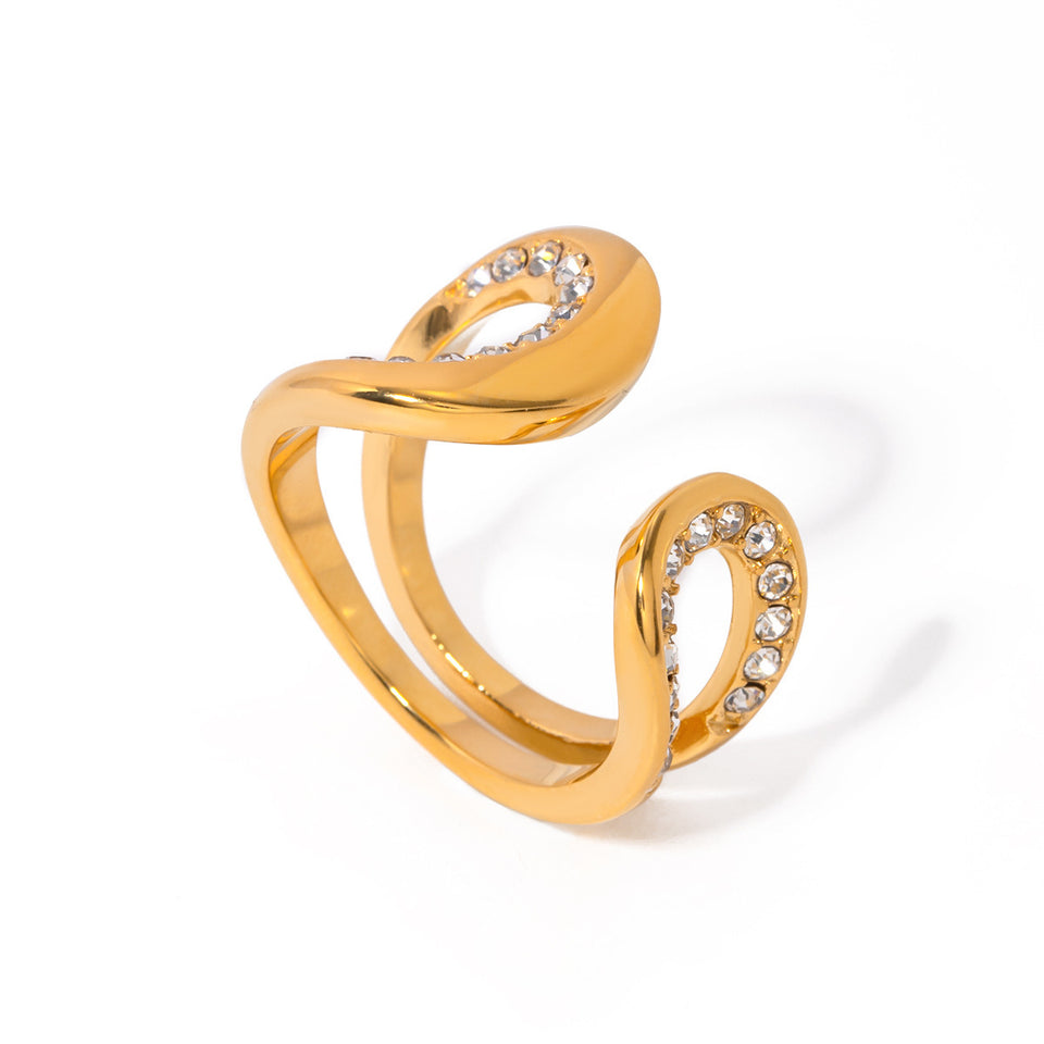 Semi Cirkle Inlaid With Diamond
