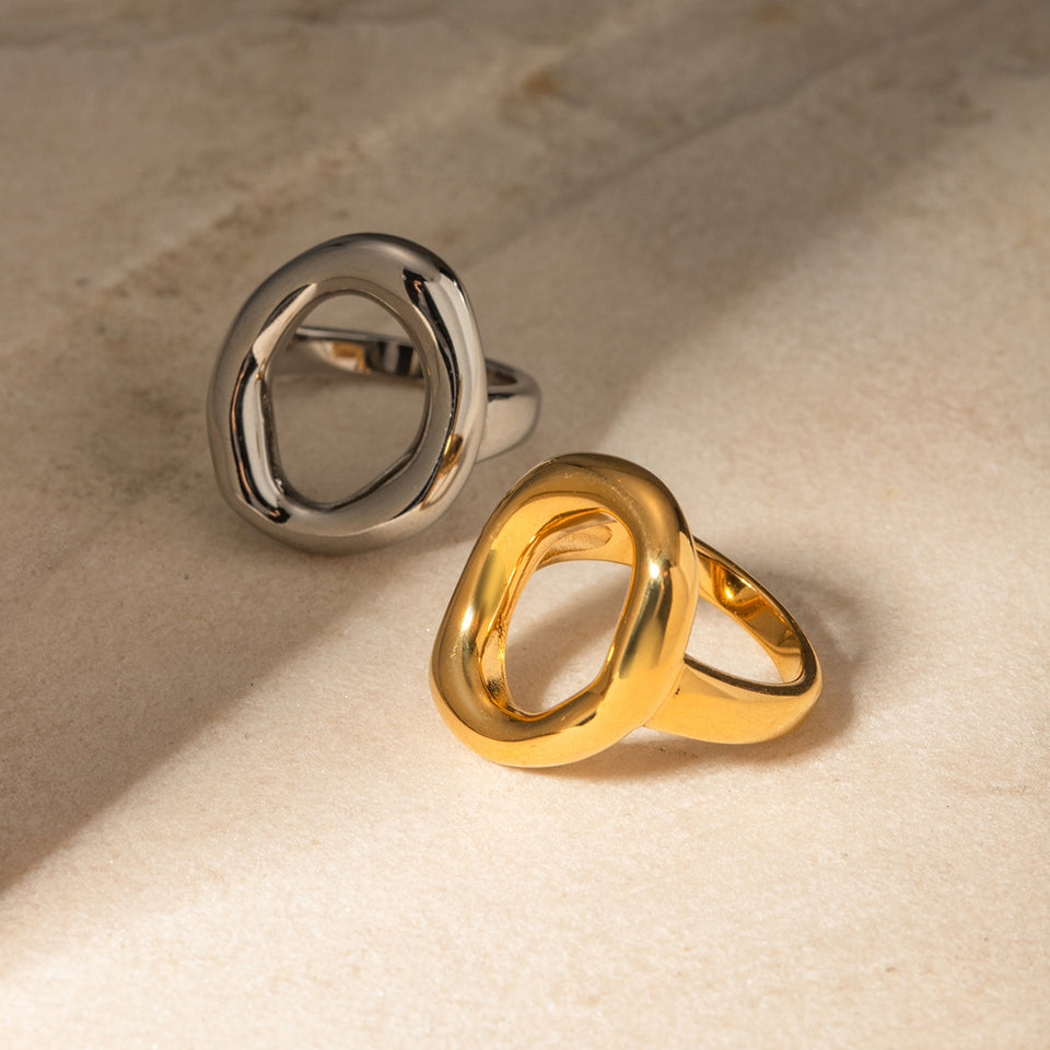 Oval Hollow  Ring