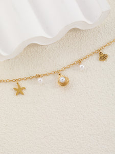Niche Temperament Round Beads XINGX Shell Anklet