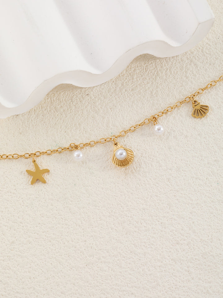 Niche Temperament Round Beads XINGX Shell Anklet