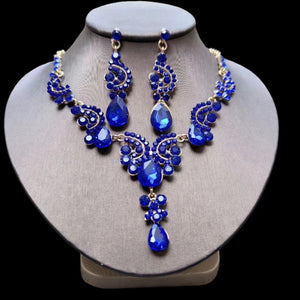 Bridal Necklace Earrings Zircon Wedding Accessories Suit