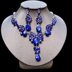 Bridal Necklace Earrings Zircon Wedding Accessories Suit