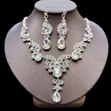 Bridal Necklace Earrings Zircon Wedding Accessories Suit