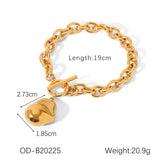 Retro Stainless Steel OT Buckle Gold-plated Necklace Women's Simple High-end Sense