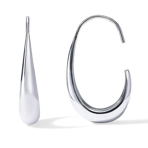 French Simplicity Water Drop Earrings - Stainless Steel