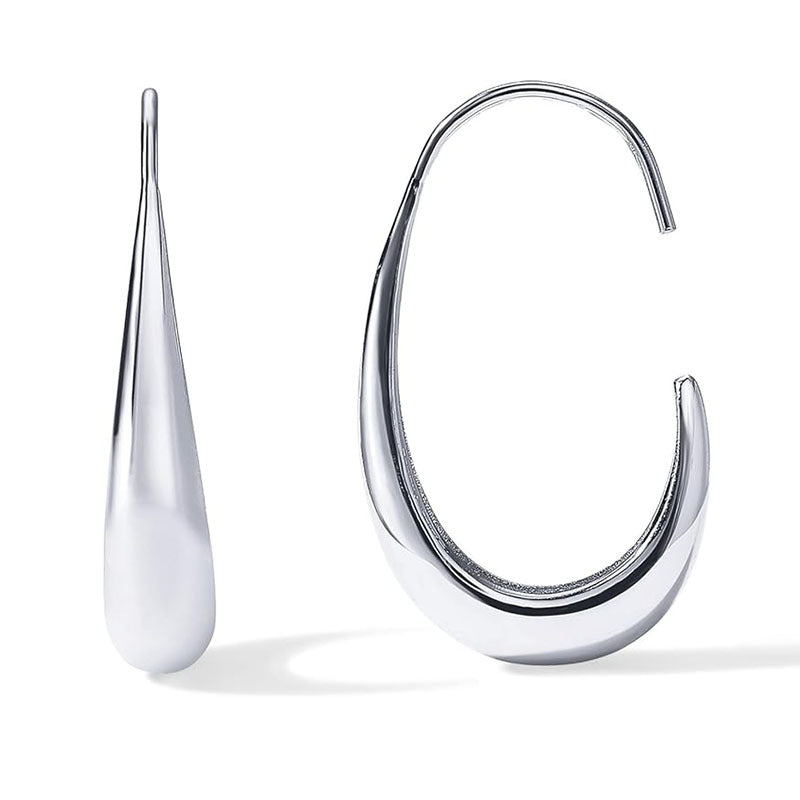 French Simplicity Water Drop Earrings - Stainless Steel