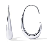 French Simplicity Water Drop Earrings - Stainless Steel
