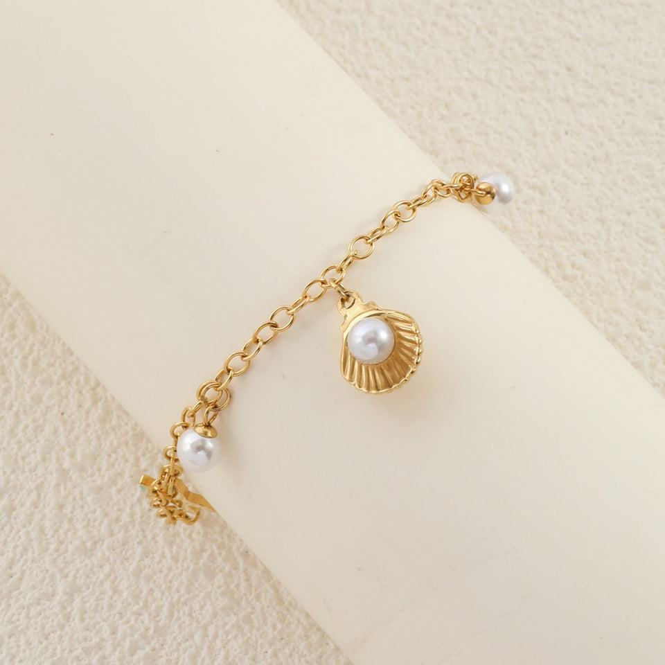 Niche Temperament Round Beads XINGX Shell Anklet