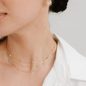 Three-layer ZirconNecklace