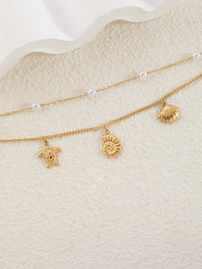 Niche Temperament Round Beads XINGX Shell Anklet