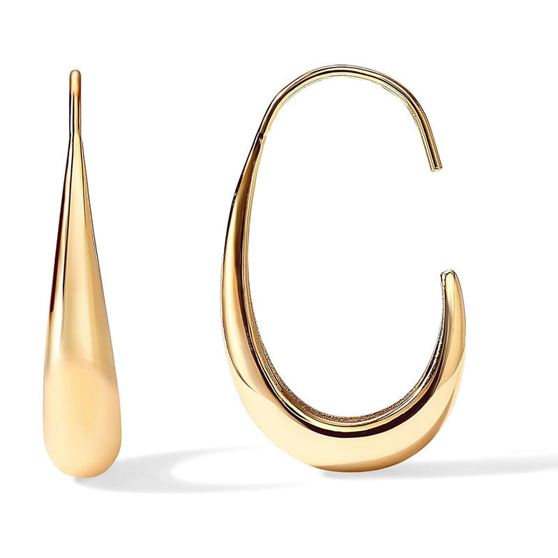 French Simplicity Water Drop Earrings - Stainless Steel