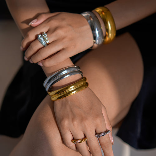 Wide Thick Bracelet