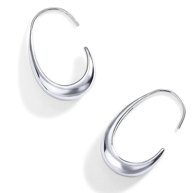 French Simplicity Water Drop Earrings - Stainless Steel