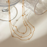 Three-layer ZirconNecklace