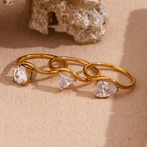 Wave Zirconia Ring