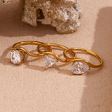 Wave Zirconia Ring