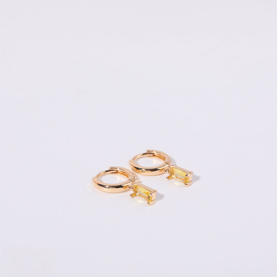 Retro Birthstone Earrings - Stainless Steel