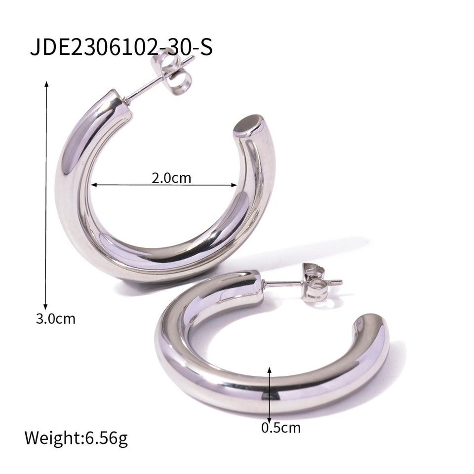 Classic Hoop earring - 18K Gold Stainless Steel