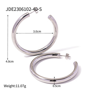 Classic Hoop earring - 18K Gold Stainless Steel