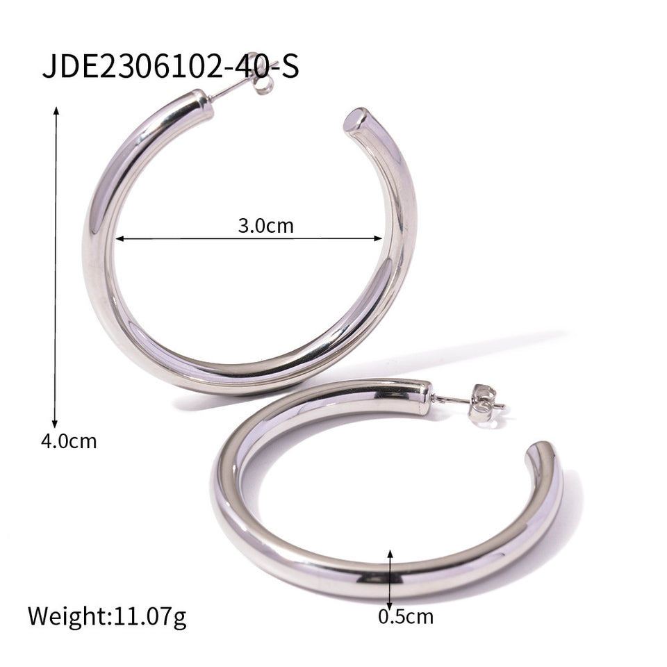Classic Hoop earring - 18K Gold Stainless Steel