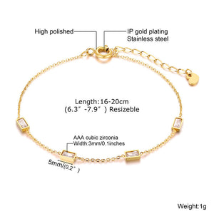 Colorful Zircon Geometric Bracelet