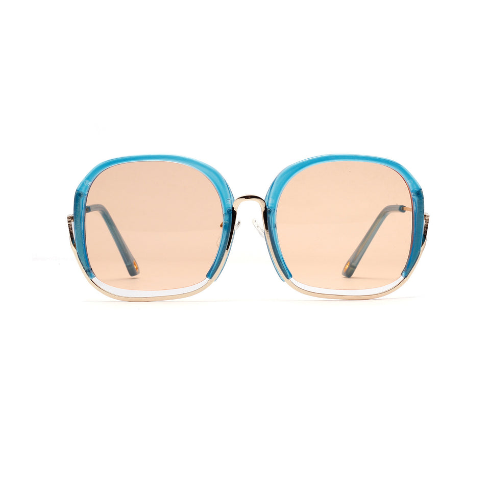 Fashionable Large Half Frame Sunglasses