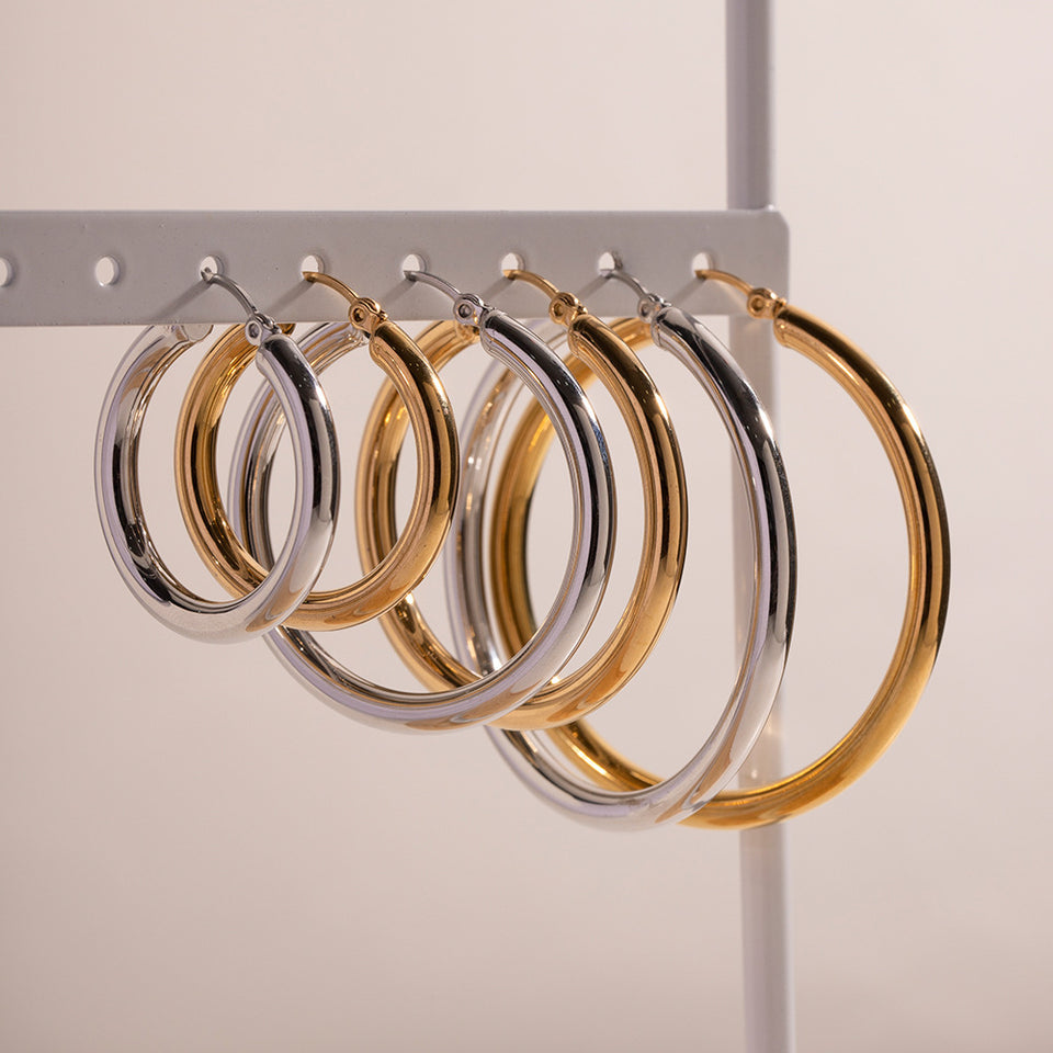 Classic Hoop earring - 18K Gold Stainless Steel