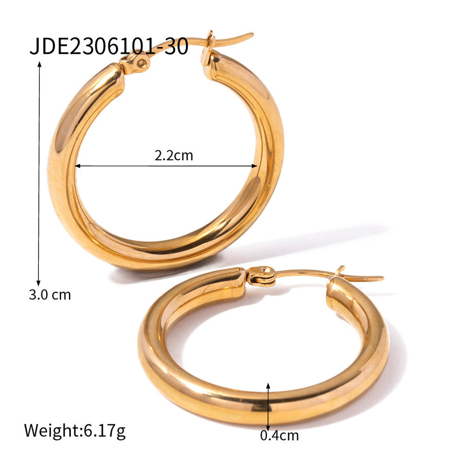 Classic Hoop earring - 18K Gold Stainless Steel