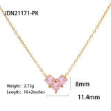 Heart-shaped Zircon Necklace