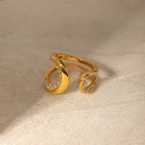 Semi Cirkle Inlaid With Diamond