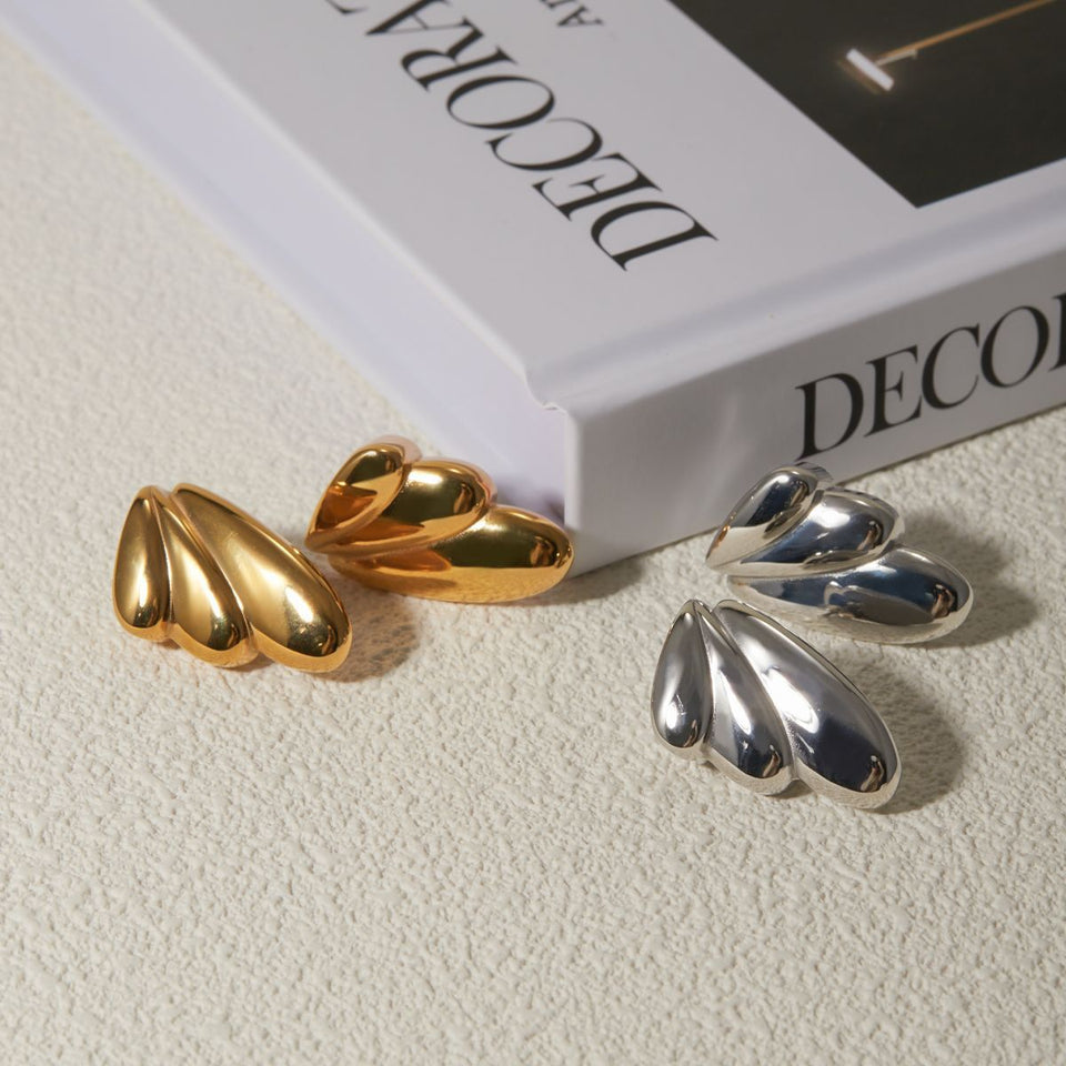 Wing Earrings - 18k Gold Stainless Steel