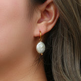 Elegant Pearl Ornament Earrings - Stainless Steel