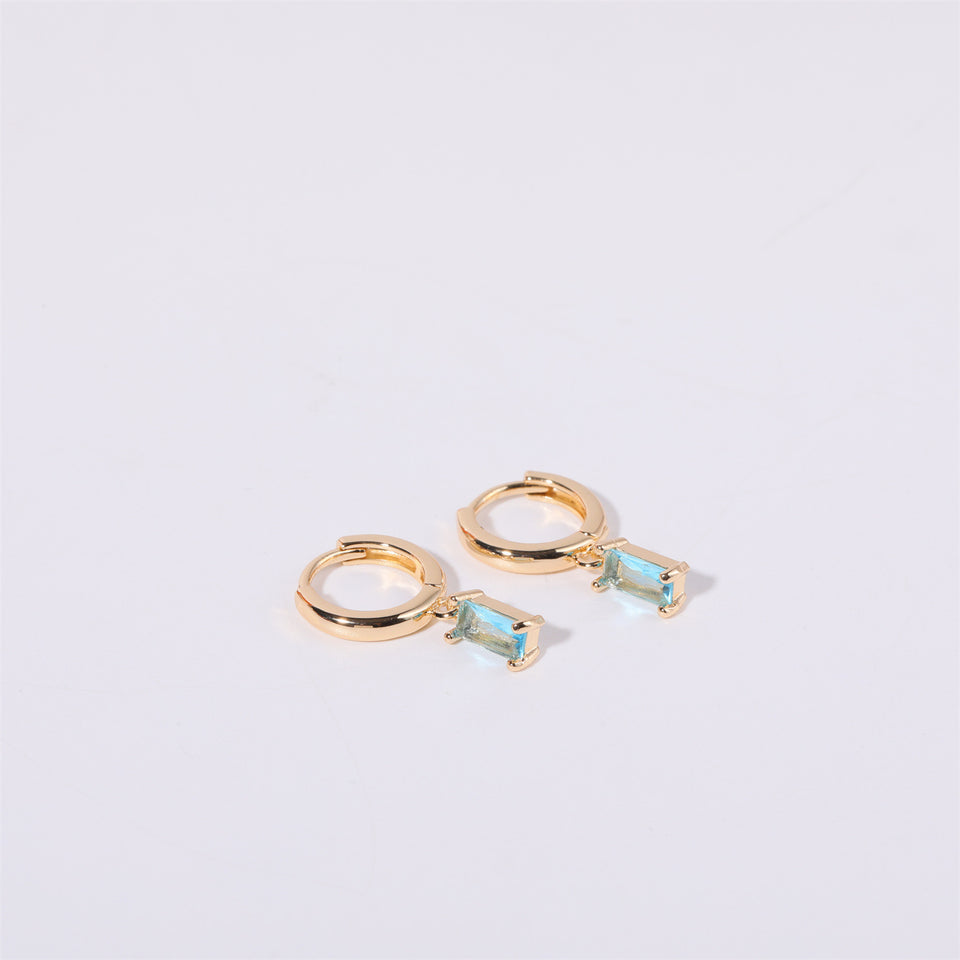 Retro Birthstone Earrings - Stainless Steel