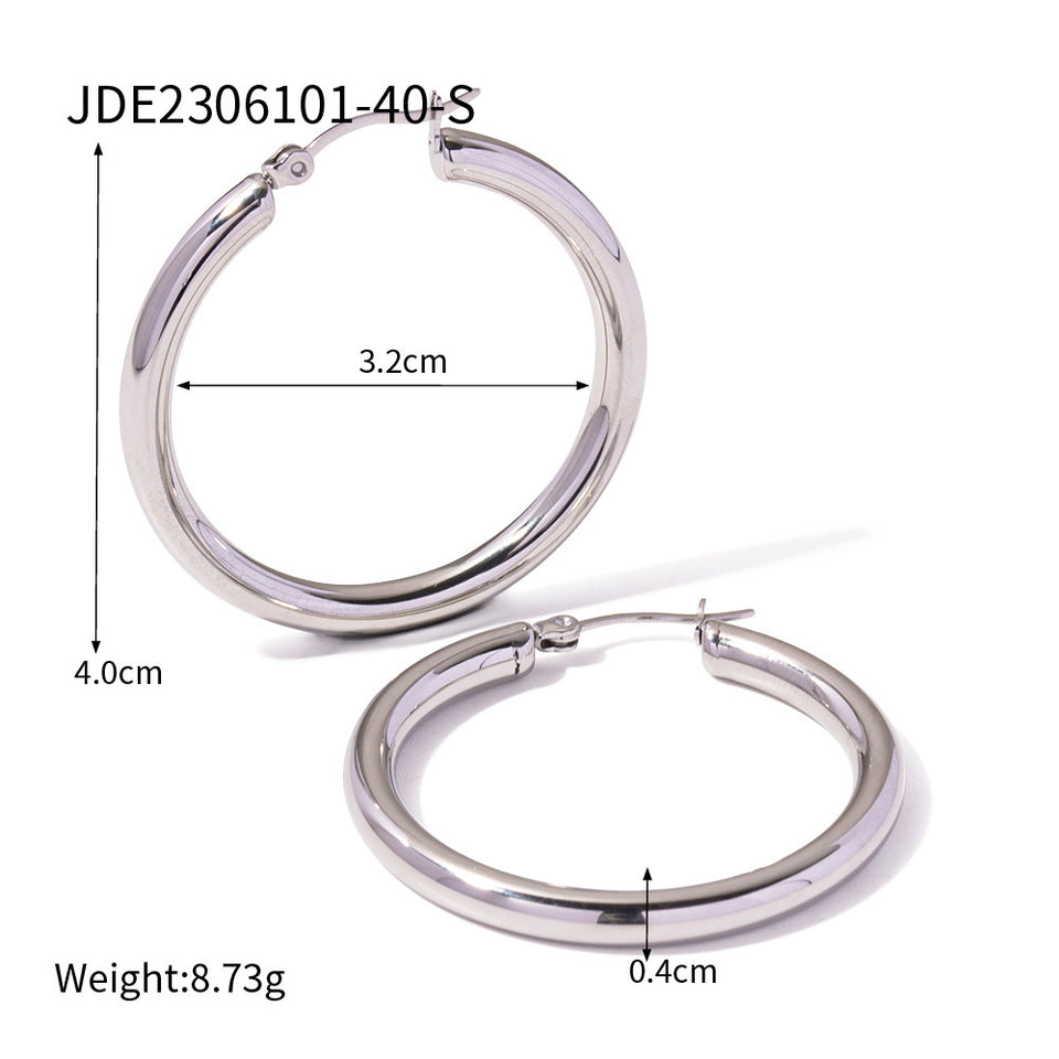 Classic Hoop earring - 18K Gold Stainless Steel