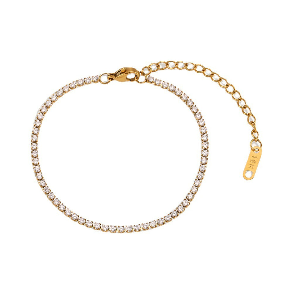 Tennis Chain Necklace and/or Bracelet - Stainless Steel