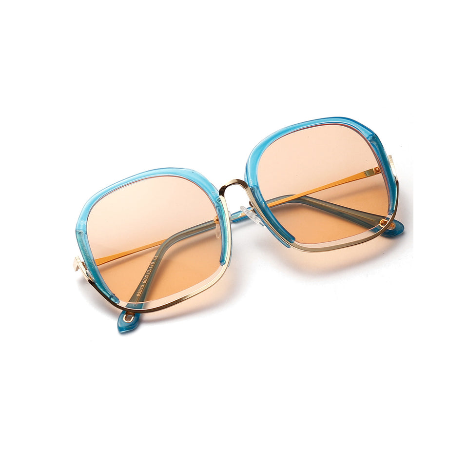 Fashionable Large Half Frame Sunglasses