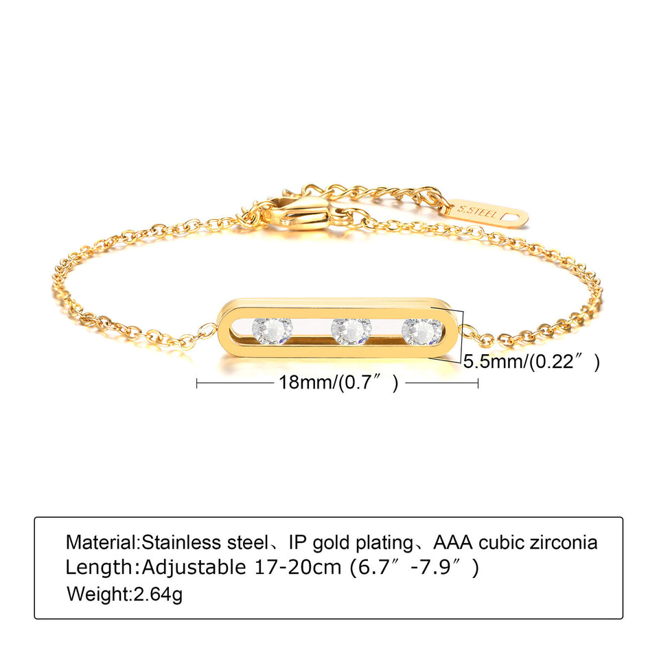 Colorful Zircon Geometric Bracelet