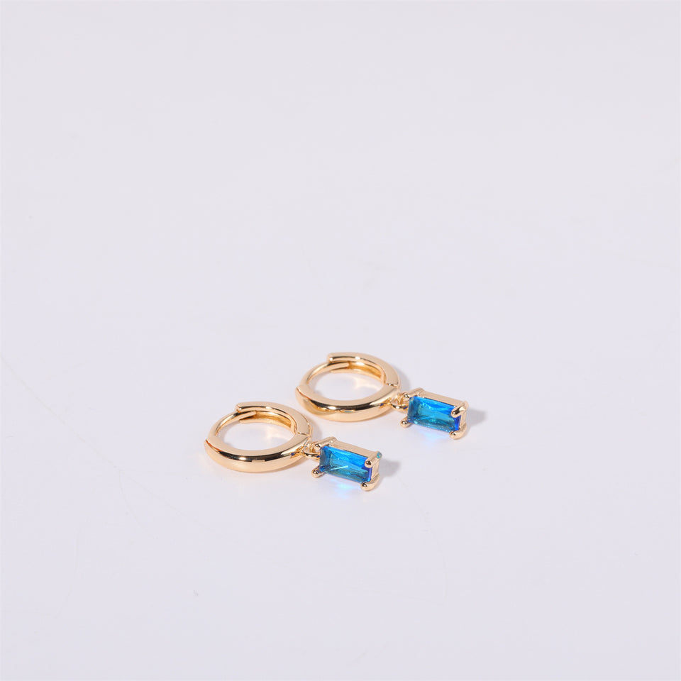 Retro Birthstone Earrings - Stainless Steel
