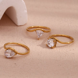 Wave Zirconia Ring