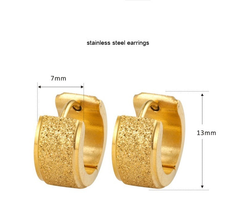 Round Stainless Steel Earrings