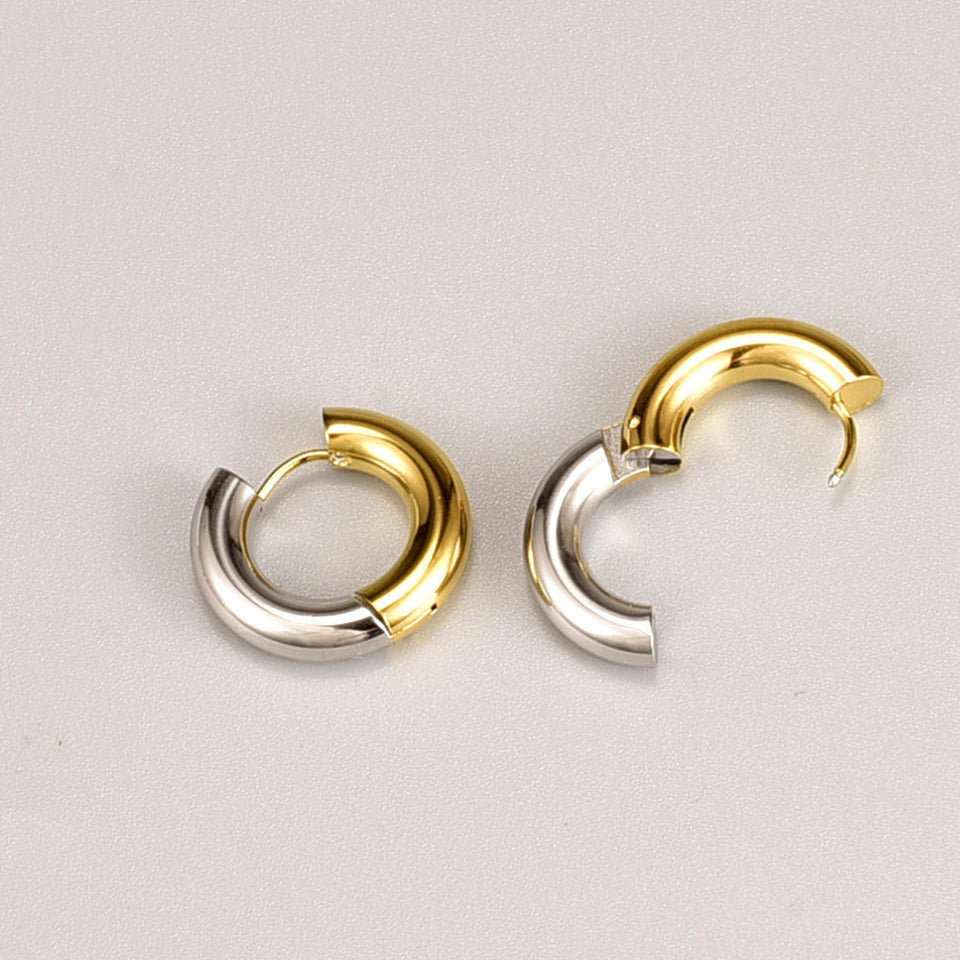 Dual colour Earrings - Stainless steel