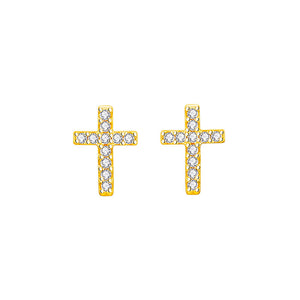 Small Cross Earrings - Stainless Steel
