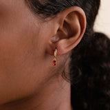 Retro Birthstone Earrings - Stainless Steel