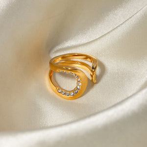 Semi Cirkle Inlaid With Diamond