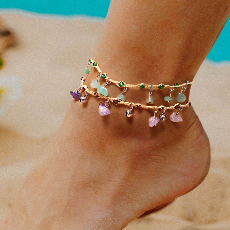 Bohemian Gravel Anklet Bell