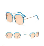 Fashionable Large Half Frame Sunglasses