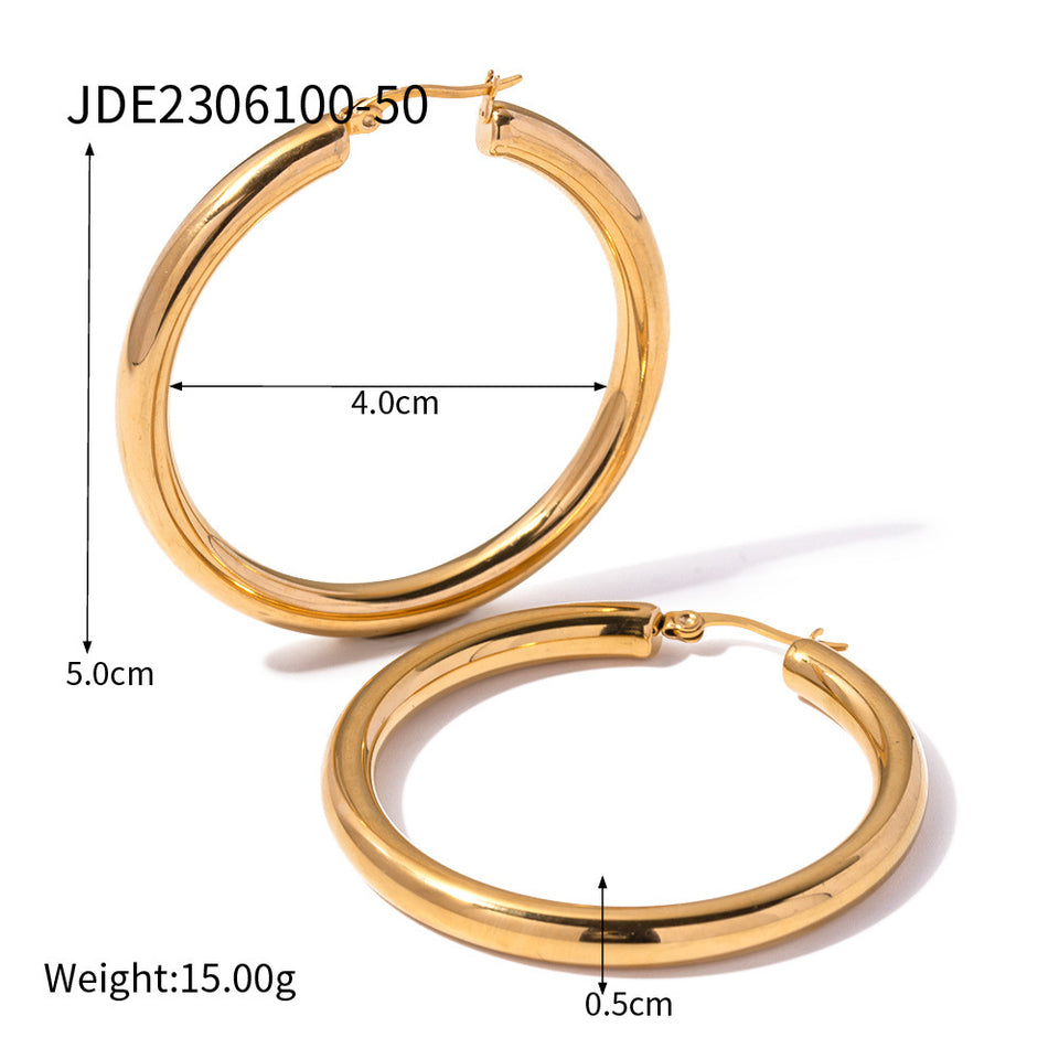 Classic Hoop earring - 18K Gold Stainless Steel